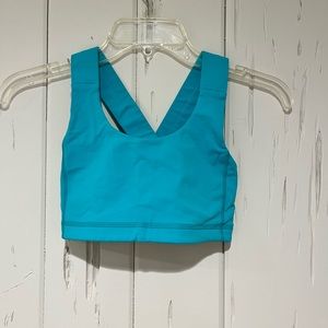 Lululemon Blue Criss Cross Sports Bra